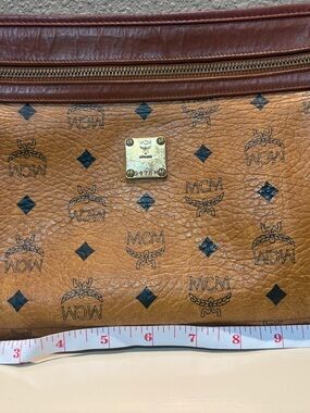 MCM Cognac & Dark Brown Monogram Messenger Bag